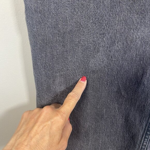 ABERCROMBIE FITCH Jeans Women’s 14 Curve Love 90’s Baggy Button Fly LowRise Dark - Picture 5 of 10